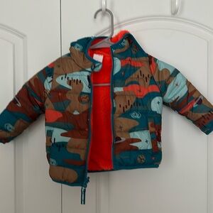 Reversible space puffer jacket